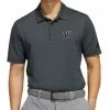 Adidas UW Ottoman Stripe Polo 2 Adidas UW Ottoman Stripe Polo -Golf Shoes Discount 123083 front model