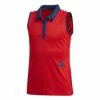 Adidas Girls Printed Sleeveless Polo -Golf Shoes Discount adidasprintedslpolo
