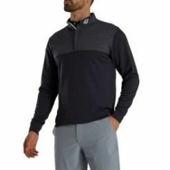 FootJoy Heather Yoke 1/2 Zip Mid Layer Pullover