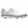 FootJoy Traditions Golf Shoe White/White/Grey 57903 -Golf Shoes Discount fj 57903