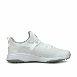 Puma Fusion Evo Golf Shoes - White/Quarry 3 Puma Fusion Evo Golf Shoes - White/Quarry