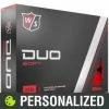 2023 Wilson Staff Duo Soft Personalized Red Golf Balls -Golf Shoes Discount red 2