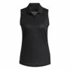 Adidas Go-To Ladies Sleeveless Polo -Golf Shoes Discount sleeveless polo shirt black hg4329 01 laydown
